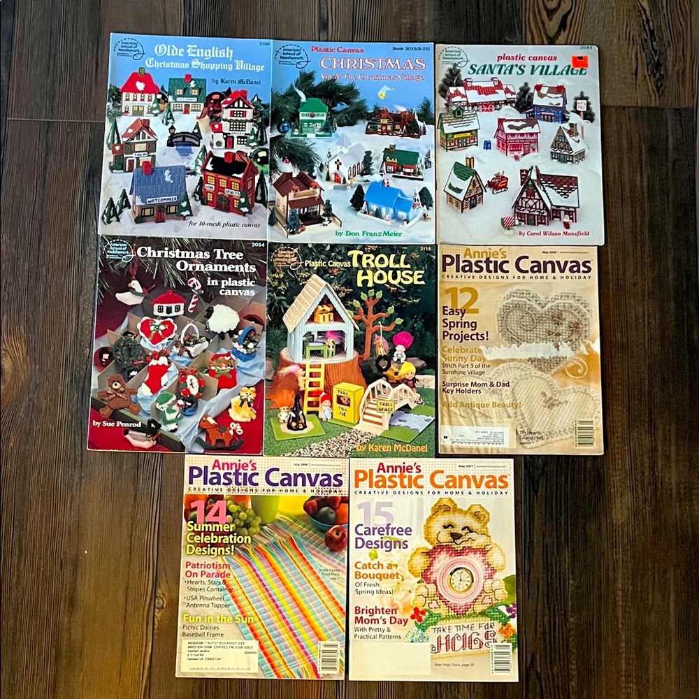 American School of Needlework & Annie's Plastic Canvas Craft Magazines (8)